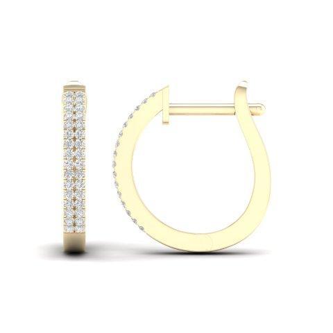 10KT 0.15CT D- EARRING HOOP
