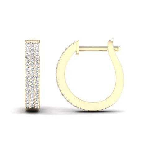 10KT 0.25CT D-EARRING HOOPS
