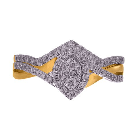 14KT 0.50-0.53 CT D-LADIES RING