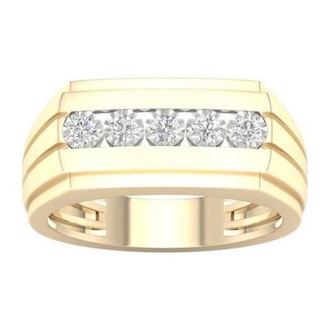 10KT 0.20CT D-MENS BANDS