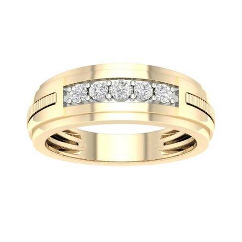 10KT 0.10CT D-MENS BANDS