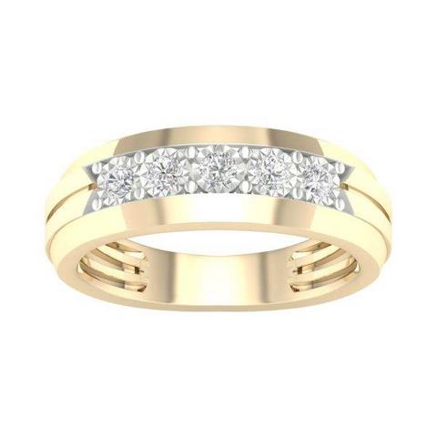 10KT 0.10CT D-MENS BANDS
