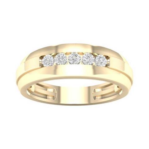 10KT 0.10CT D-MENS BANDS