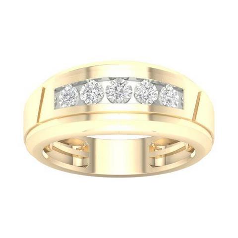 10KT 0.20CT D-MENS BANDS