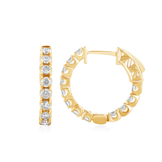 SPL PRICE 10KT 1.00CT D-EARRINGS "HOOPS"