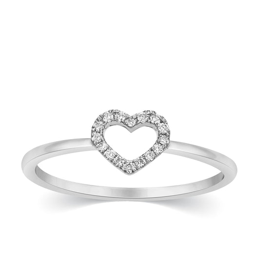 10K 0.05CT D-LADIES RINGS "HEART"