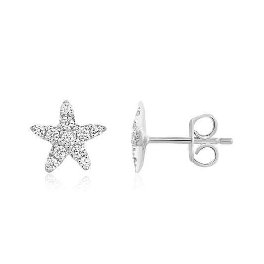 10K 0.12-0.16CT D-EARRINGS "STAR"