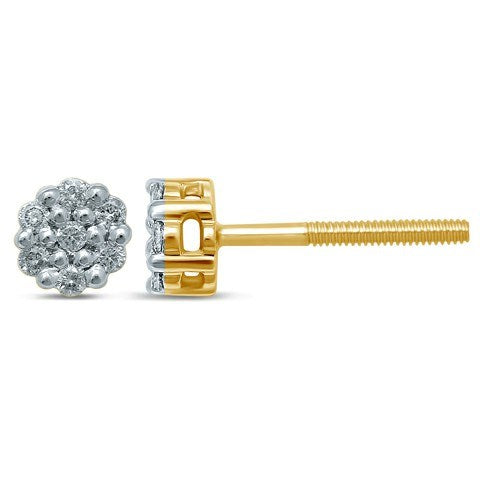 10K 0.10CT D-FLOWER EARRINGS