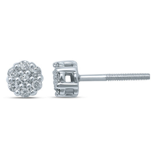 10K 0.16CT D-FLOWER EARRINGS