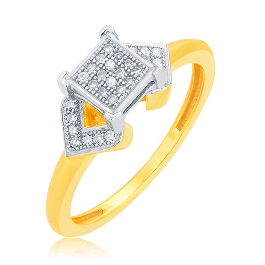 10K 0.10CT D-LADIES MICROPAVE RINGS