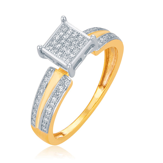 10K 0.19-0.20CT D-LADIES MICROPAVE RINGS