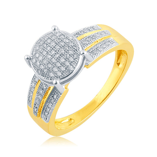 10K 0.25CT D-LADIES MICROPAVE RINGS
