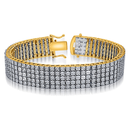 925 SS 0.66-1.09CT D-FANUC BRACELET (925)