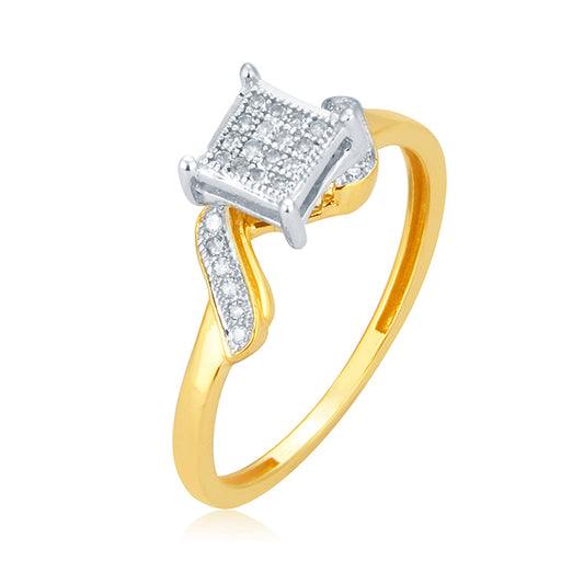 10K 0.09CT D-LADIES MICROPAVE RINGS