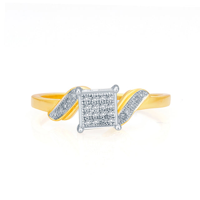 10K 0.09CT D-LADIES MICROPAVE RINGS