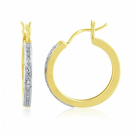 SPL PRICE 10KT 0.10CT D-EARRINGS "HOOPS"