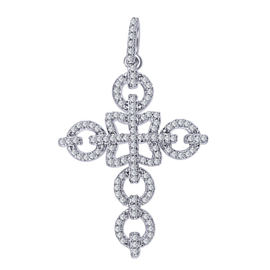 10K 0.23-0.26CT D-CROSS CHARM