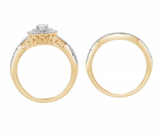 14K 0.75CT D-BRIDAL SET RDS CNTR 0.20CT