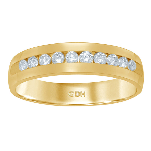 14K 0.48-0.51CT D-MENS BANDS RING