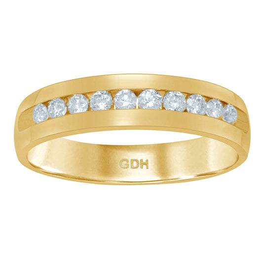 14K 0.48-0.51CT D-MENS BANDS RING