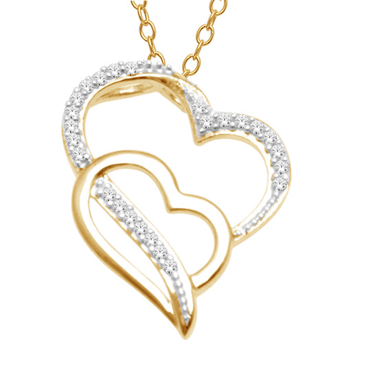 10K 0.08CT D-HEART CHARMS