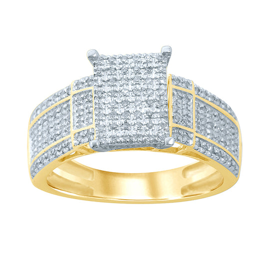 10K 0.27-0.33CT D-LADIES MICROPAVE RINGS