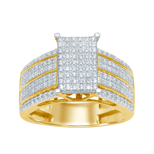 10K 0.31-0.37CT D-LADIES MICROPAVE RINGS