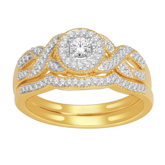 10K 0.33CT D-BRIDAL SET RDS CNTR 0.10CT