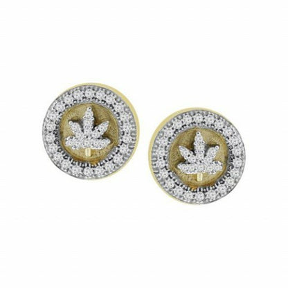 SPL PRICE: 10K 0.20CT D-EARRINGS "LEAF"