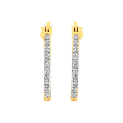 10K 0.05CT D-EARRINGS "HOOPS"