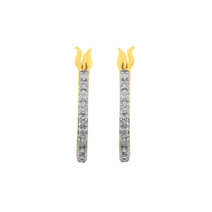 10K 0.10CT D-EARRINGS "HOOPS"