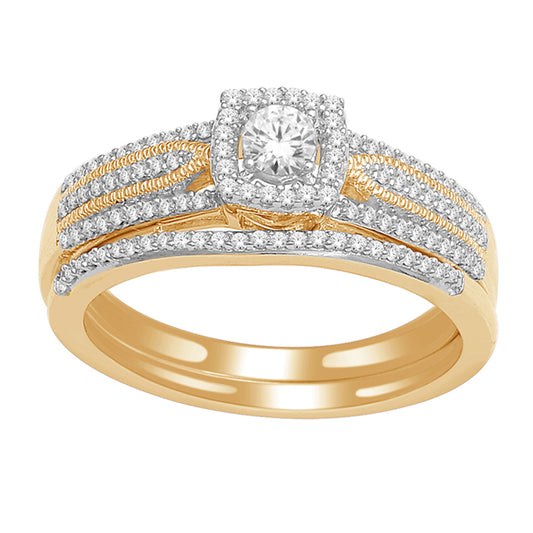 10K 0.40CT D-BRIDAL SET RDS CNTR 0.15CT
