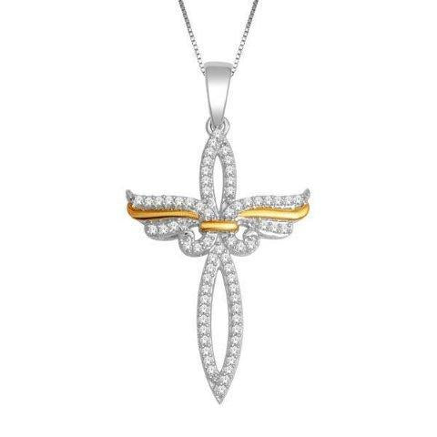 10K 0.20CT D-CROSS CHARM