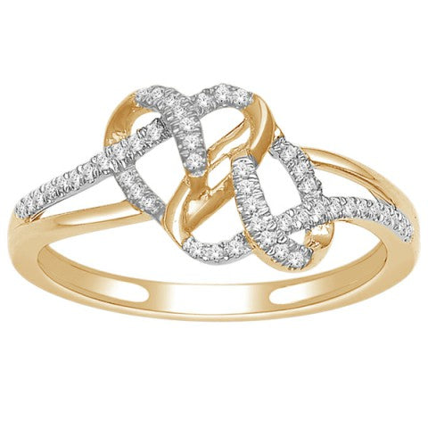 10K 0.15CT D-LADIES RINGS "HEART"