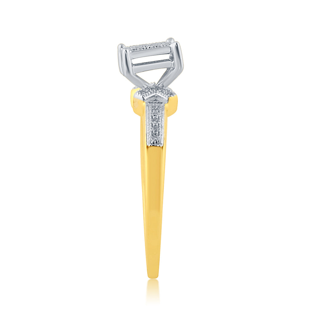 10K 0.09-0.10CT D-LADIES MICROPAVE RINGSS