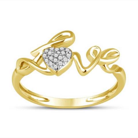 10K 0.05CT D-LADIES RINGS "HEART"