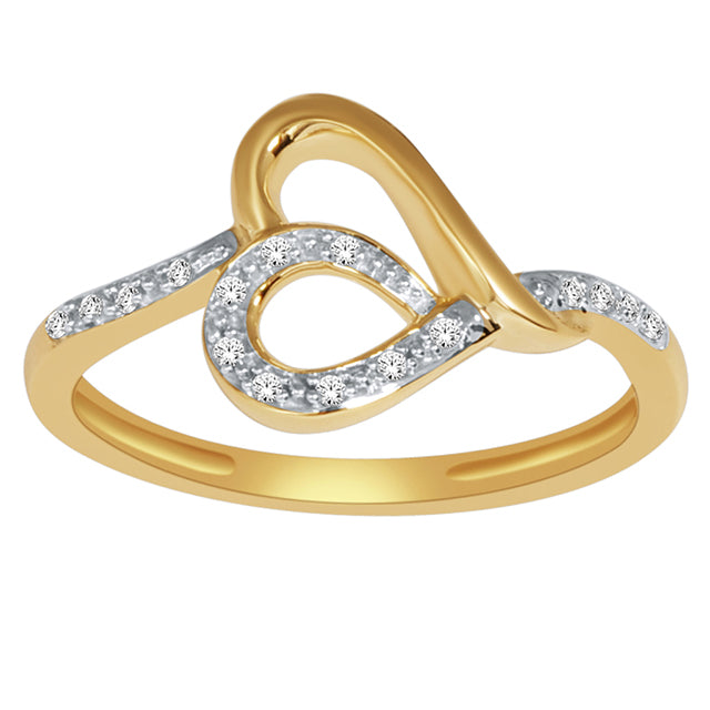 10K 0.04CT D-LADIES RINGS "HEART"