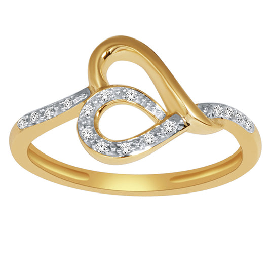 10K 0.04CT D-LADIES RINGS "HEART"