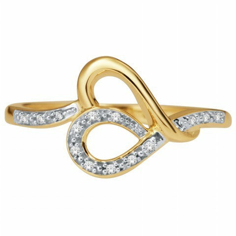 10K 0.04CT D-LADIES RINGS "HEART"