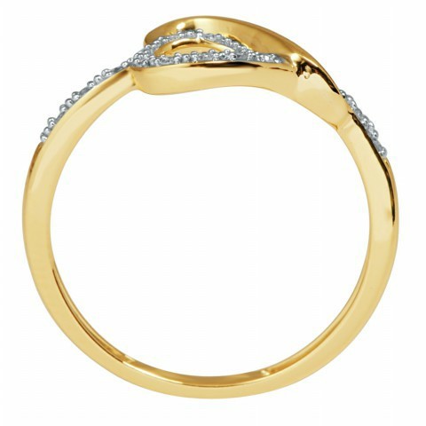 10K 0.04CT D-LADIES RINGS "HEART"