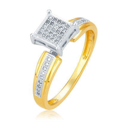10K 0.15CT D-LADIES MICROPAVE RING