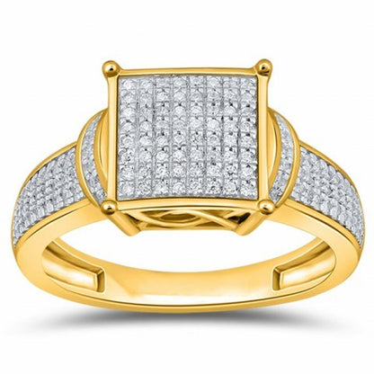10K 0.28-0.33CT D-LADIES MICROPAVE RINGS
