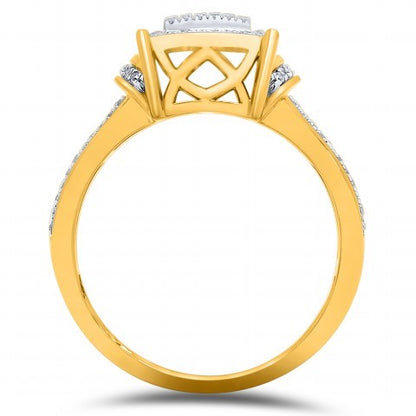 10K 0.28-0.33CT D-LADIES MICROPAVE RINGS