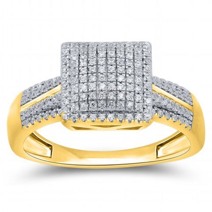 10K 0.29-0.34CT D-LADIES MICROPAVE RINGS