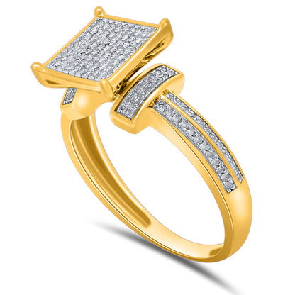 10K 0.22-0.28CT D-LADIES MICROPAVE RINGS