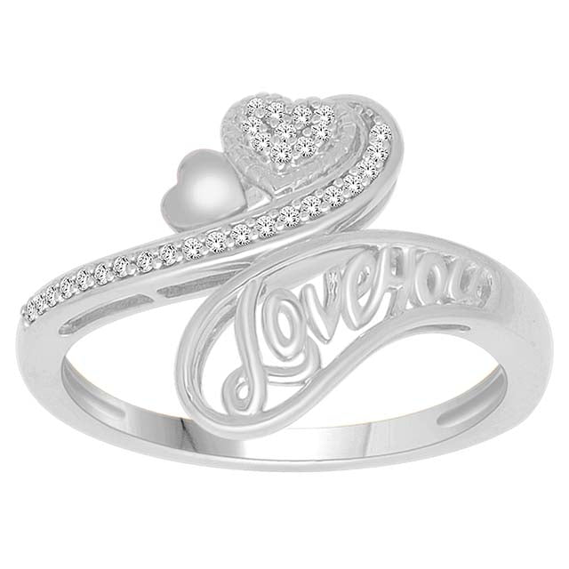 10K 0.08CT D-LADIES RINGS "HEART"