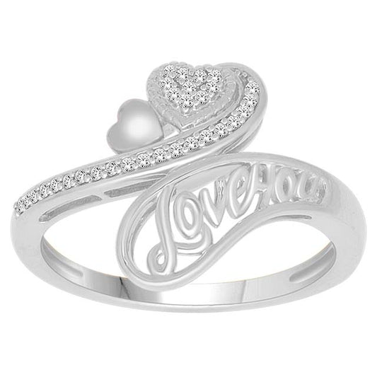 10K 0.08CT D-LADIES RINGS "HEART"