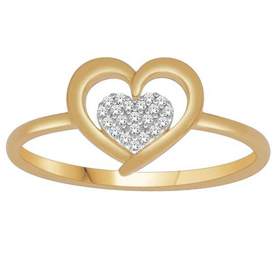 10K 0.06CT D-LADIES RING "HEART"