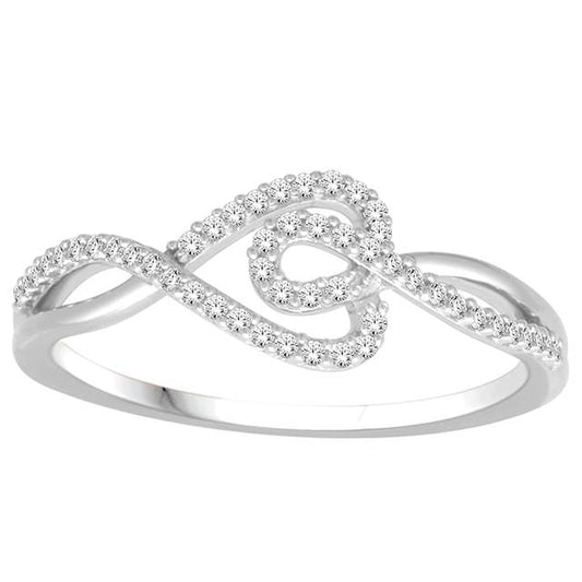 10K 0.15CT D-LADIES RINGS "HEART"