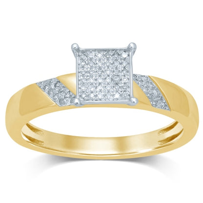 10K 0.08-0.10CT D-LADIES MICROPAVE RINGS